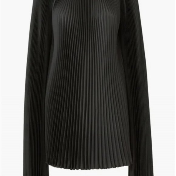 L'idee Palais Mini Dress Noir Designer Lidee Pleated Size (US) 4, 6, 8, 10 - Picture 1 of 5